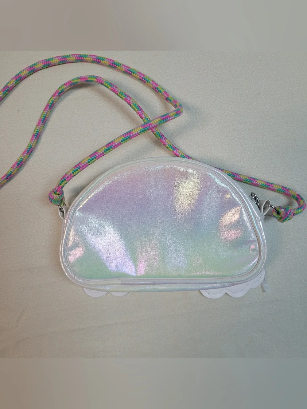 Claire's Rainbow Shimmering Crossbody Bag Glitter Little Girls Purse, Never Used
